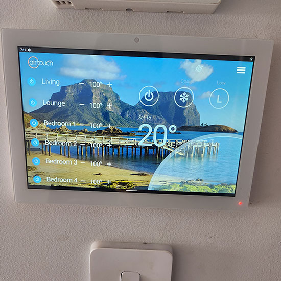 Air Conditioner Controller showing temperature
